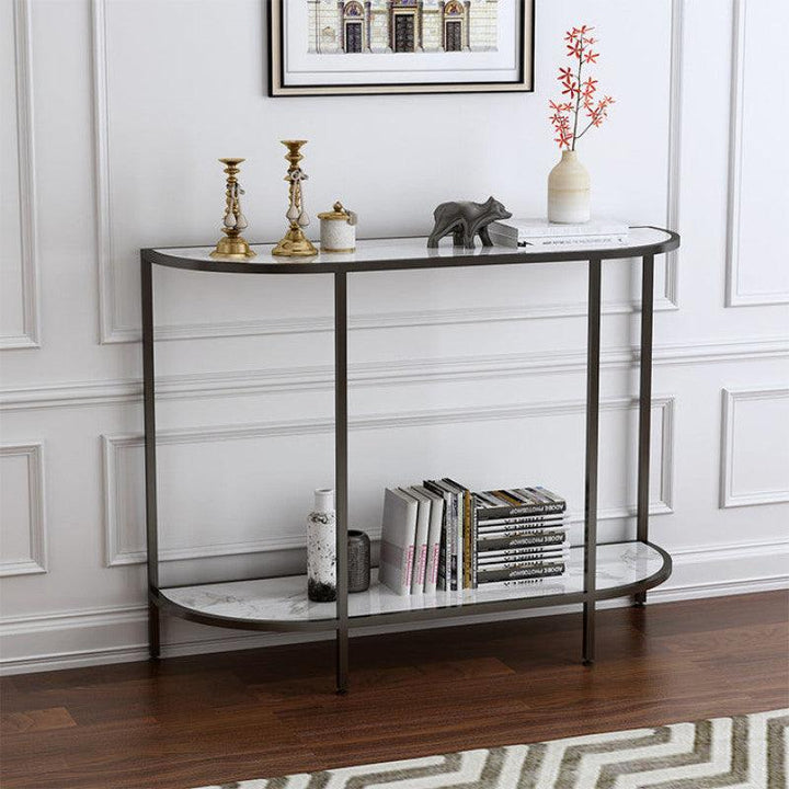 Sculpted Iron and Marble Console Elegance By Alhome - Zrafh.com - Your Destination for Baby & Mother Needs in Saudi Arabia