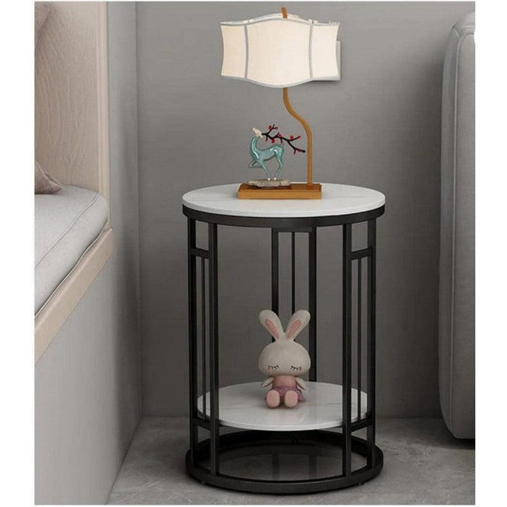 Side Table 45x55 cm - Black & White By Alhome - Zrafh.com - Your Destination for Baby & Mother Needs in Saudi Arabia