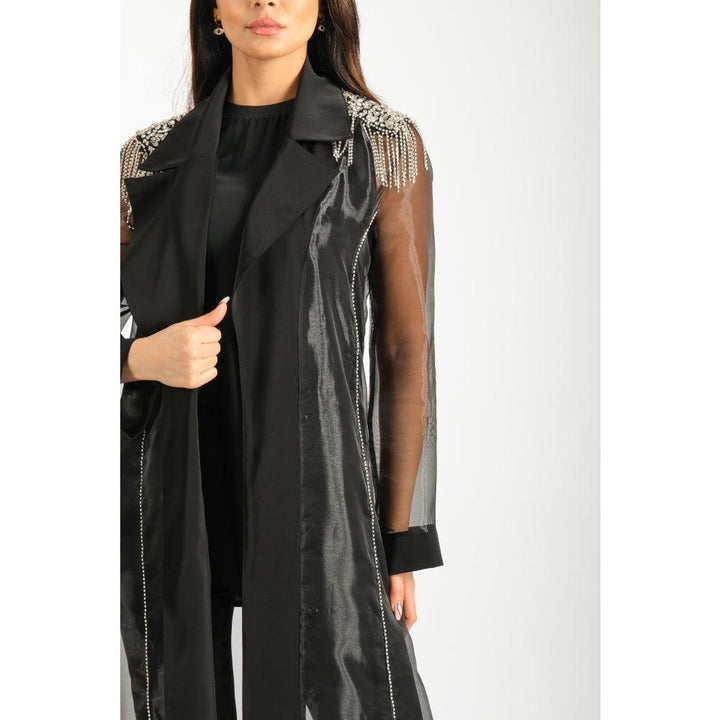 Londonella Women's Long-Sleeved Chiffon Abaya - Black - 100240 - Zrafh.com - Your Destination for Baby & Mother Needs in Saudi Arabia