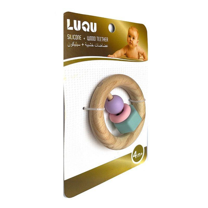 Luqu Silicone + Wood Teether- Circle - ZRAFH