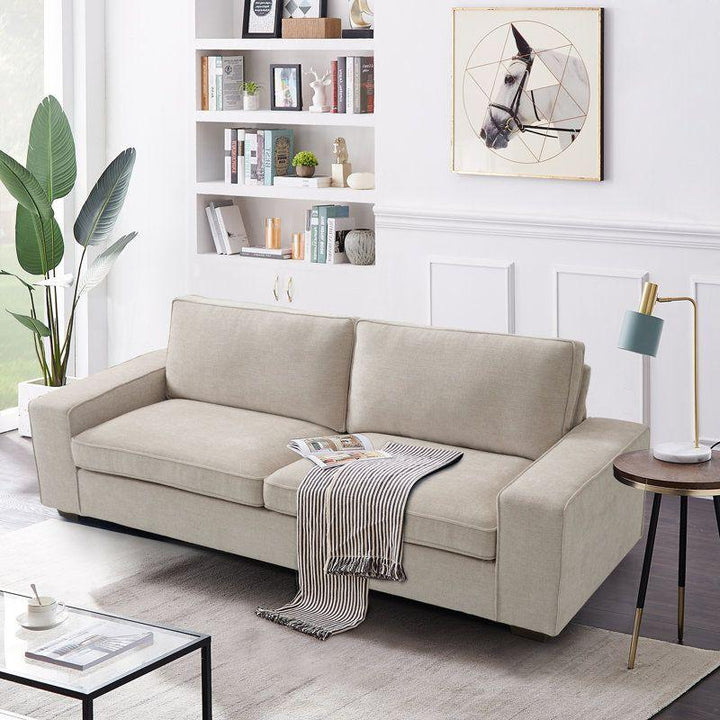 Modern Chic Linen 3 Seater Sofa - 240x85x85 cm - By Alhome - Zrafh.com - Your Destination for Baby & Mother Needs in Saudi Arabia