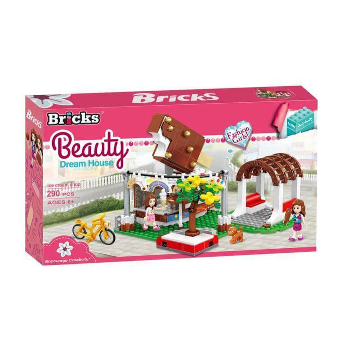 Blocks Dream House Icecream Store 290 Pcs Mutlicolor - 39x6x22 cm - 40-1955178 - ZRAFH