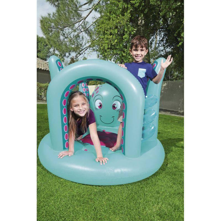 Inflatable Octopus Bouncer For Kids - 1.42x1.37x1.14 m Blue - 26-52267 - ZRAFH