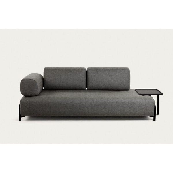 Ashen Suede Wood 3-Seater Sofa - Size: 220x85x85, Material: Linen By Alhome - Zrafh.com - Your Destination for Baby & Mother Needs in Saudi Arabia