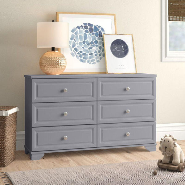 Kids Dresser: 133x39x80 Wood, Grey by Alhome - Zrafh.com - Your Destination for Baby & Mother Needs in Saudi Arabia