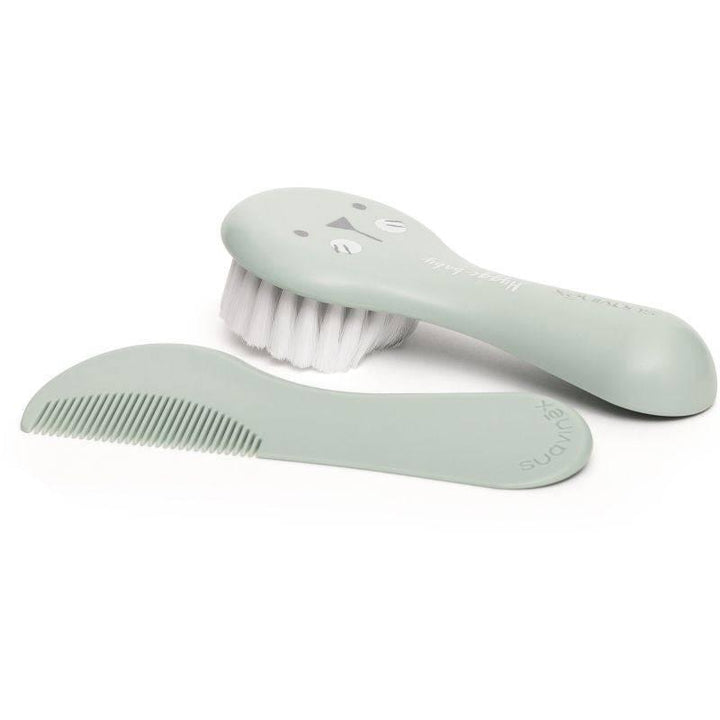 Suavinex Hygge Premium Baby Brush & Comb Set - Green - ZRAFH