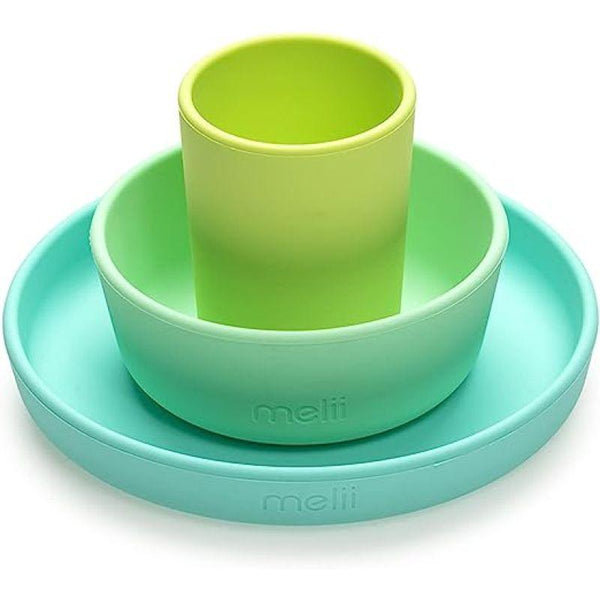 Melii 3 Piece Silicone Feeding Set (Plate, Bowl & Cup) - ZRAFH
