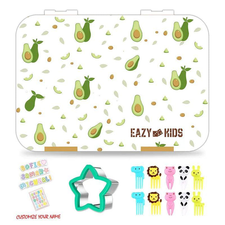 Eazy Kids 6 & 4 Convertible Bento Lunch Box With Sandwich Cutter Set - ZRAFH