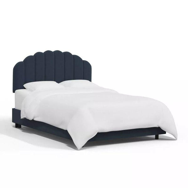 Supreme Comfort: Swedish Wood King Bed - Opulent Navy Tranquility (160x200x140) by Alhome - Zrafh.com - Your Destination for Baby & Mother Needs in Saudi Arabia