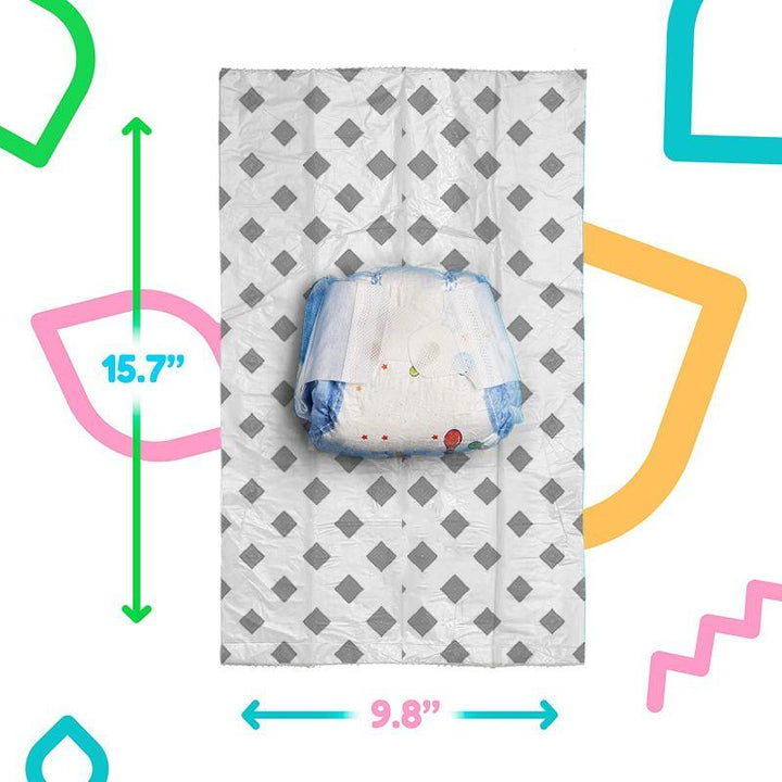 Luqu Nappy Disposable Biodegradable Bags Dispenser And 2 Refill - ZRAFH