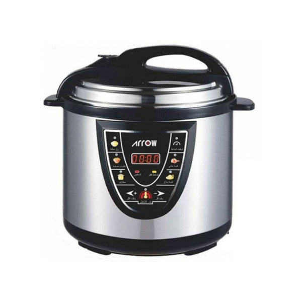 Arrow Electric Pressure Cooker - 12 L - silver - RO-12SEC - Zrafh.com - Your Destination for Baby & Mother Needs in Saudi Arabia