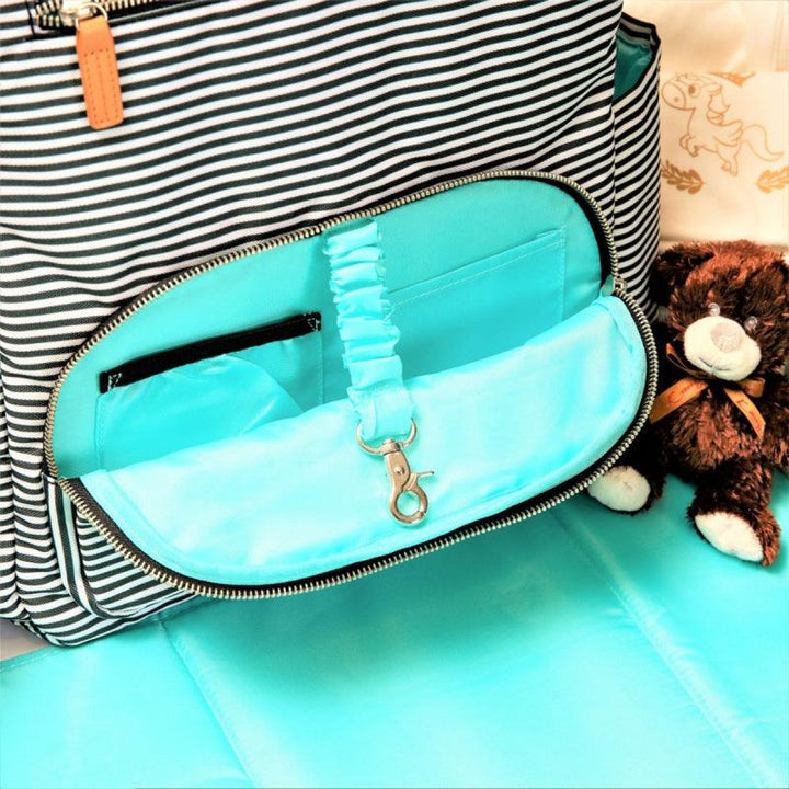 Little Story Manhattan Diaper Bag - Stripes - Zrafh.com - Your Destination for Baby & Mother Needs in Saudi Arabia