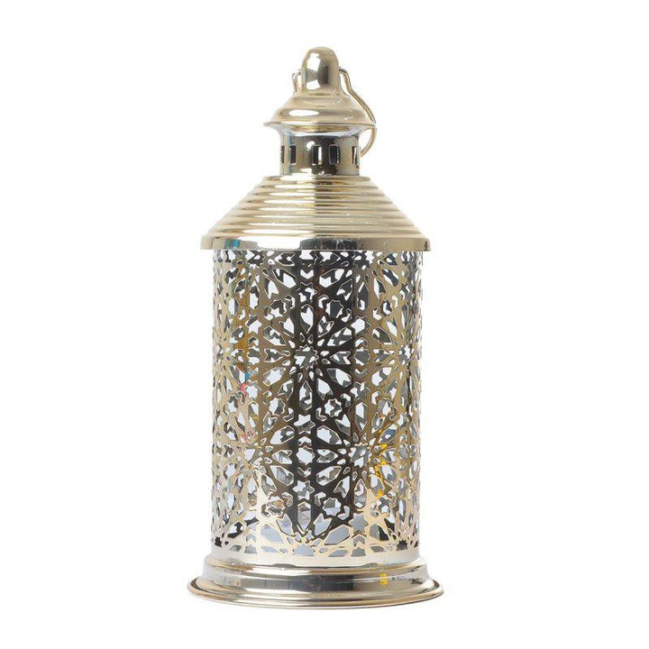 Round Steel Ramadan Lantern With Led Lighting - Gold - 26X12X12 Cm - By Family Ship - 600007810 - Zrafh.com - Your Destination for Baby & Mother Needs in Saudi Arabia