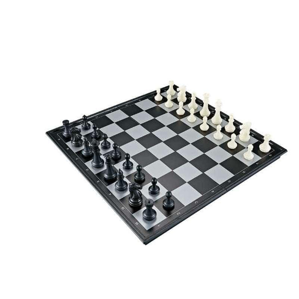 3 In 1 Chess Family Play Set Large Black And White - 56x8x24 cm - 36-1901239 - ZRAFH