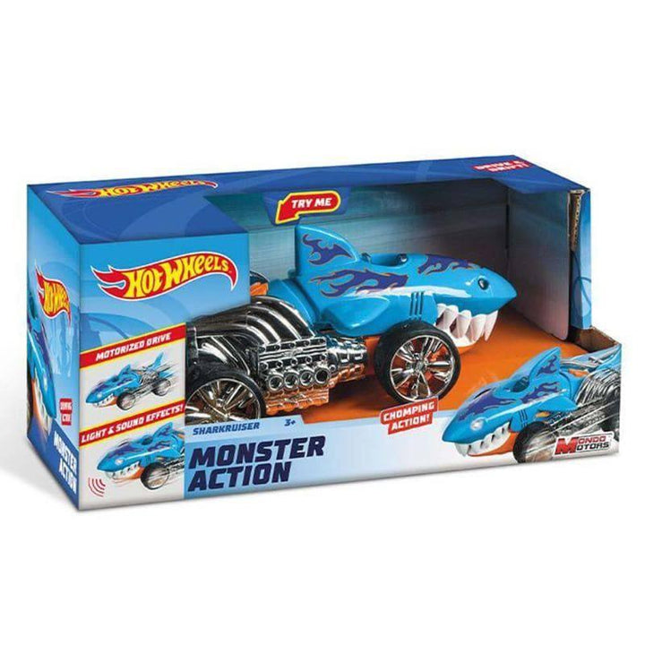 Hot Wheels Monster Action Sharkruiser with Light and Sound - Blue - ZRAFH