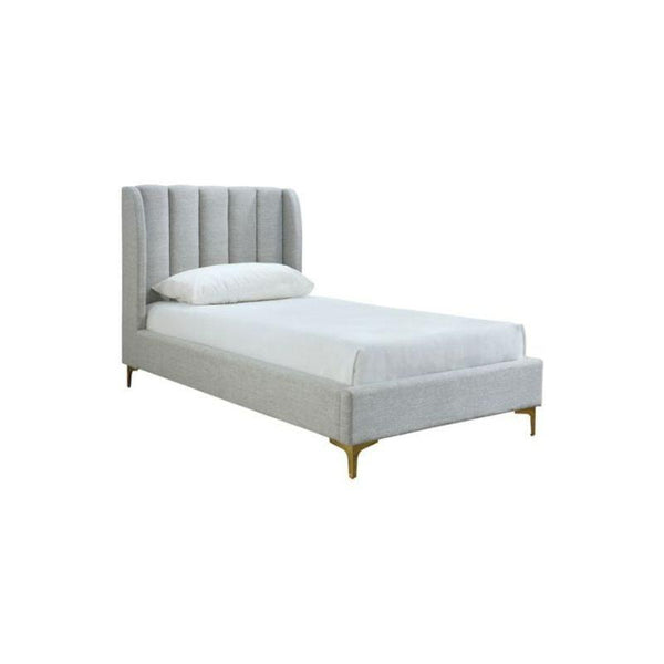 Gray Linen Single Bed Size 120x200 By Alhome - 110110074 - Zrafh.com - Your Destination for Baby & Mother Needs in Saudi Arabia