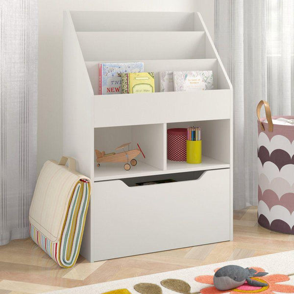 Kids Bookcase: 59x29x89 Wood, White by Alhome - Zrafh.com - Your Destination for Baby & Mother Needs in Saudi Arabia