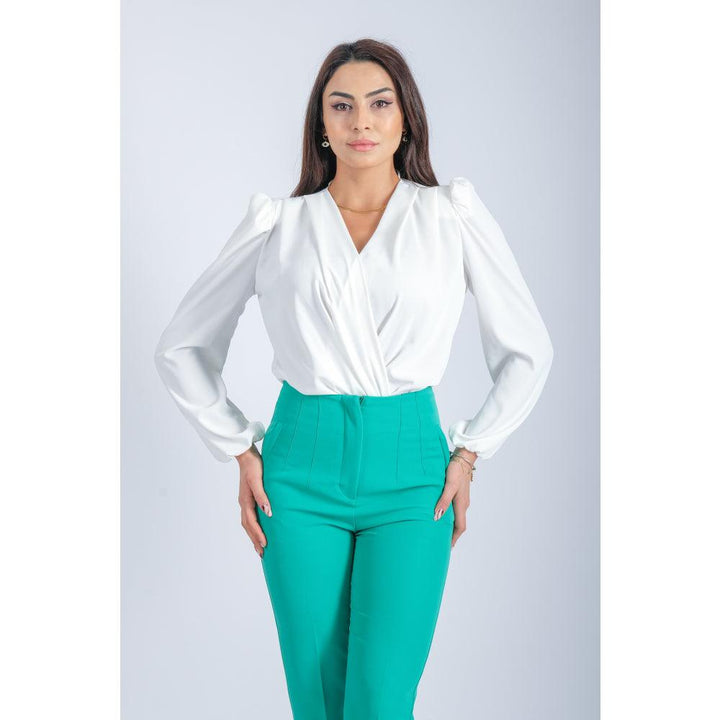 Londonella Satin Blouse - White - 100172 - Zrafh.com - Your Destination for Baby & Mother Needs in Saudi Arabia