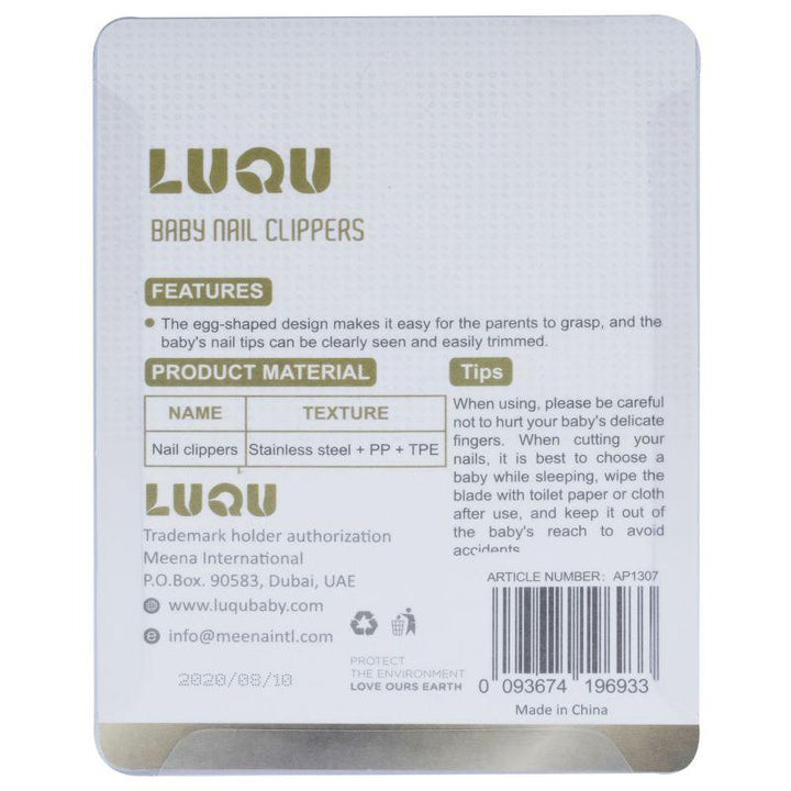 Luqu Nail Clipper Egg Shape - ZRAFH