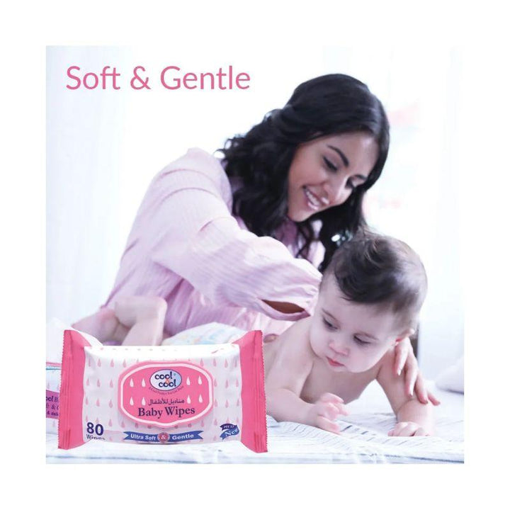 Cool & Cool Baby Wipes Pack of 2 + Pack of 1 Free - 240 Wipes - Zrafh.com - Your Destination for Baby & Mother Needs in Saudi Arabia