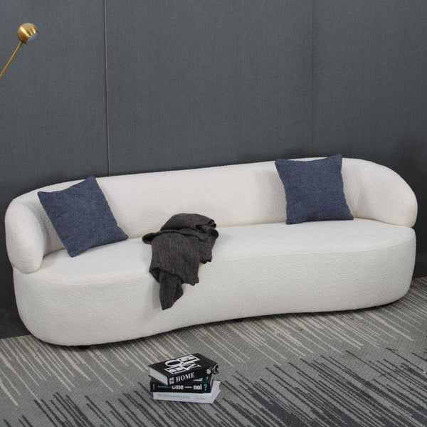 3-Seater Bouclé Sofa in Elegant Beige By Alhome - 110111249 - Zrafh.com - Your Destination for Baby & Mother Needs in Saudi Arabia