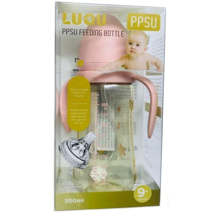 Luqu Feeding Bottle Ppsu With Handle - 300Ml - ZRAFH