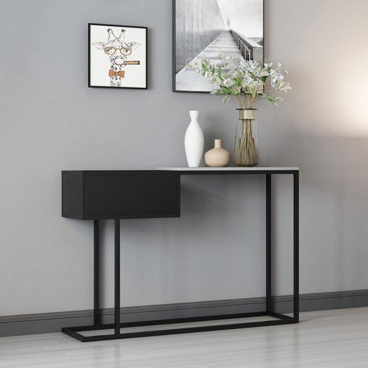 Contemporary Tri-Material Console with Wood, Iron, and Marble By Alhome - Zrafh.com - Your Destination for Baby & Mother Needs in Saudi Arabia