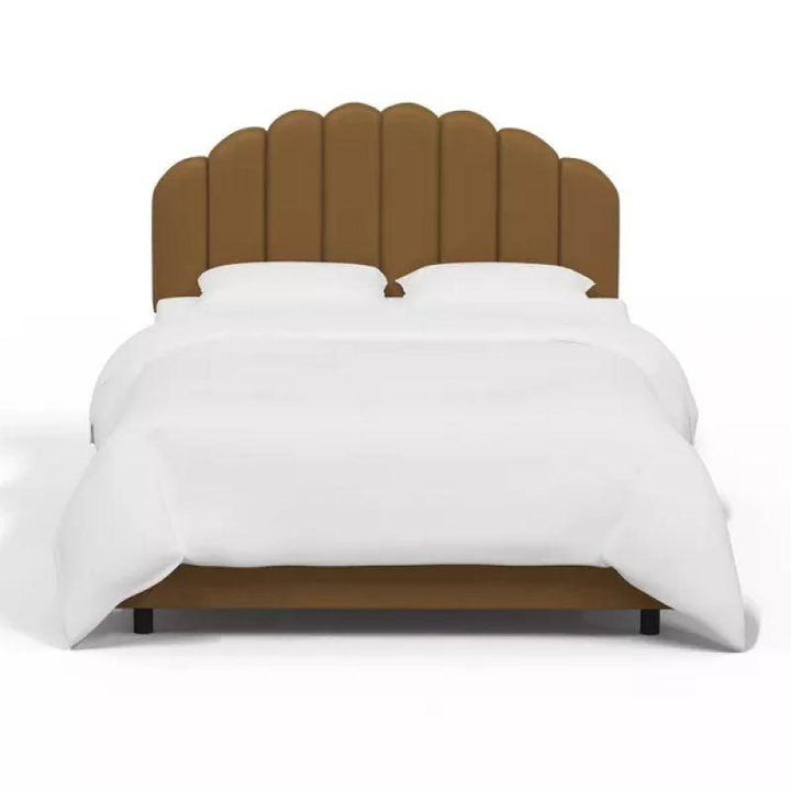 Luxe Collection: Swedish Wood King Bed - Opulent Brown Splendor (160x200x140) by Alhome - Zrafh.com - Your Destination for Baby & Mother Needs in Saudi Arabia