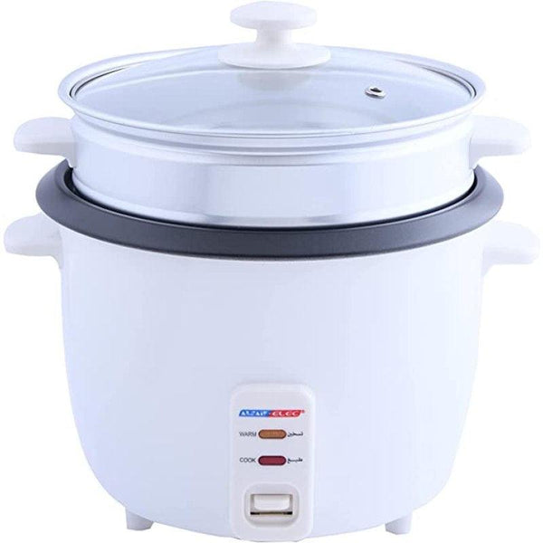 Alsaif Electric Rice Cooker - White - Zrafh.com - Your Destination for Baby & Mother Needs in Saudi Arabia