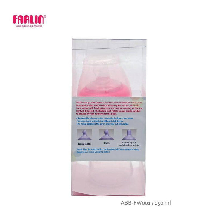 Farlin Baby Bottles Cleft Palate Nurser Small - 150 ml - Pink - ZRAFH
