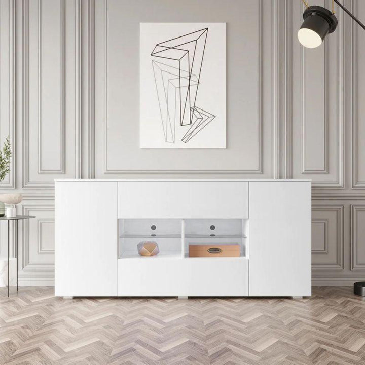 White Console Storage Unit By Alhome - Zrafh.com - Your Destination for Baby & Mother Needs in Saudi Arabia