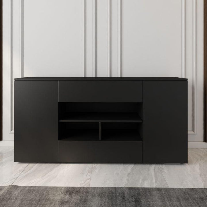 Black Console Storage Unit By Alhome - Zrafh.com - Your Destination for Baby & Mother Needs in Saudi Arabia