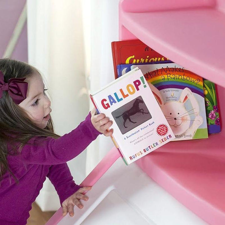 Step2 Lift&Hide Bookcase Storage Chest - Pink - Zrafh.com - Your Destination for Baby & Mother Needs in Saudi Arabia