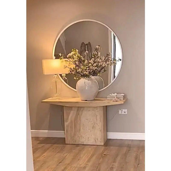 Treventino Elegant Off-White Marble Console Table By Alhome - Zrafh.com - Your Destination for Baby & Mother Needs in Saudi Arabia