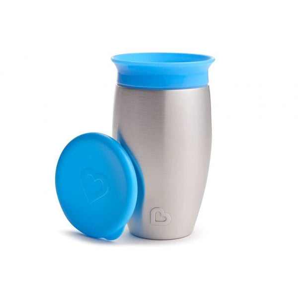 Munchkin Miracle 360 Stainless Steel Sippy Cup Blue - 295 ml - ZRAFH