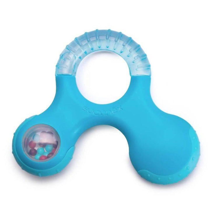 Suavinex Baby Teether Step 3 With Rattle +6 months - Blue - ZRAFH