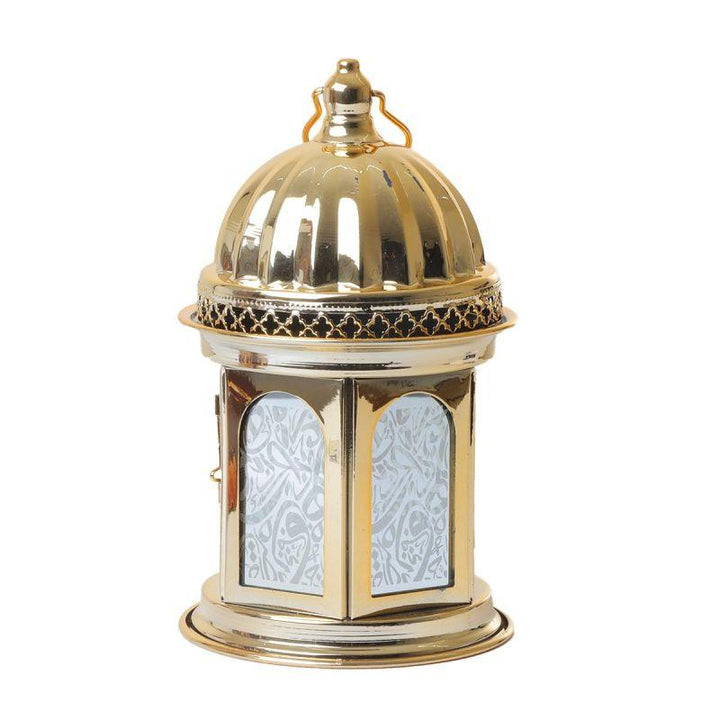 Steel Ramadan Lantern With Led Light + Sound - Gold - 22X12X12 Cm - By Family Ship - 600007805 - Zrafh.com - Your Destination for Baby & Mother Needs in Saudi Arabia