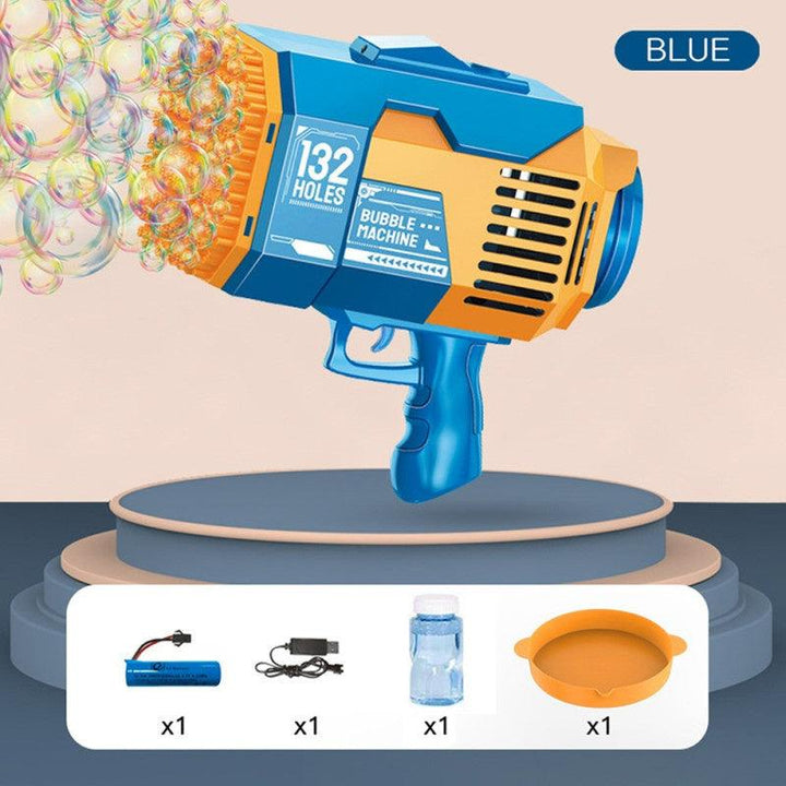 Little Story 132 Holes Bubble Machine Gun With Light And Bubble Maker For Kids Indoor And Outdoor - Zrafh.com - Your Destination for Baby & Mother Needs in Saudi Arabia