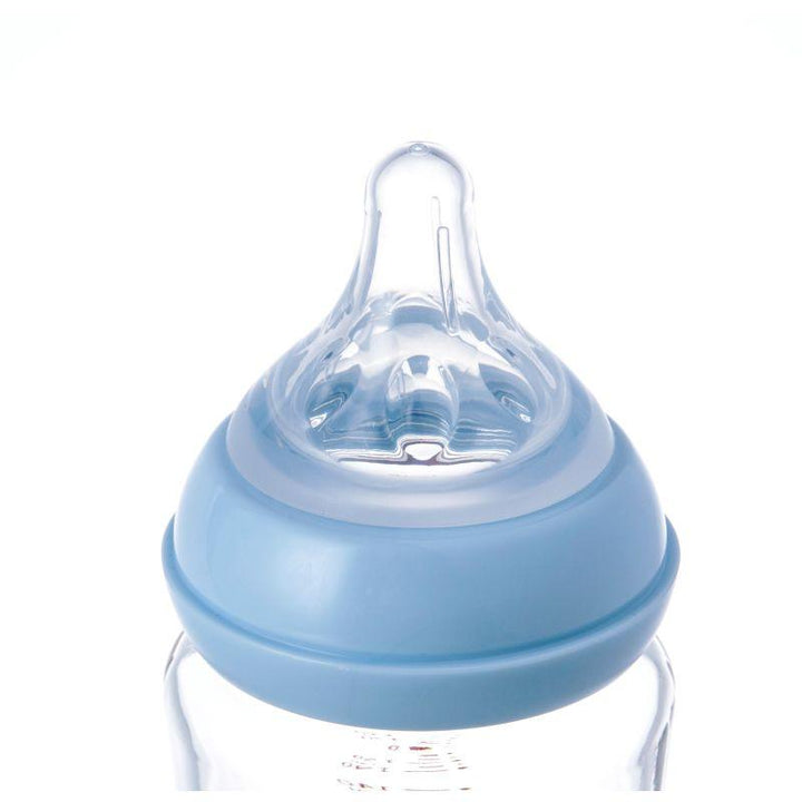 Luqu Glass Feeding Bottle Wide Neck - 240Ml - ZRAFH