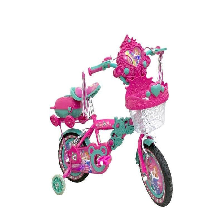 Princess Bicycle With Basket and Rear Box 31cm - 25-1202BA - ZRAFH