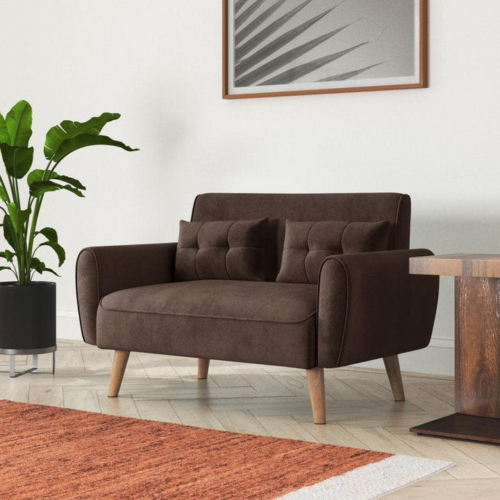 Modern Sleek Velvet 2 Seater Sofa - 180x85x85 cm - By Alhome - Zrafh.com - Your Destination for Baby & Mother Needs in Saudi Arabia