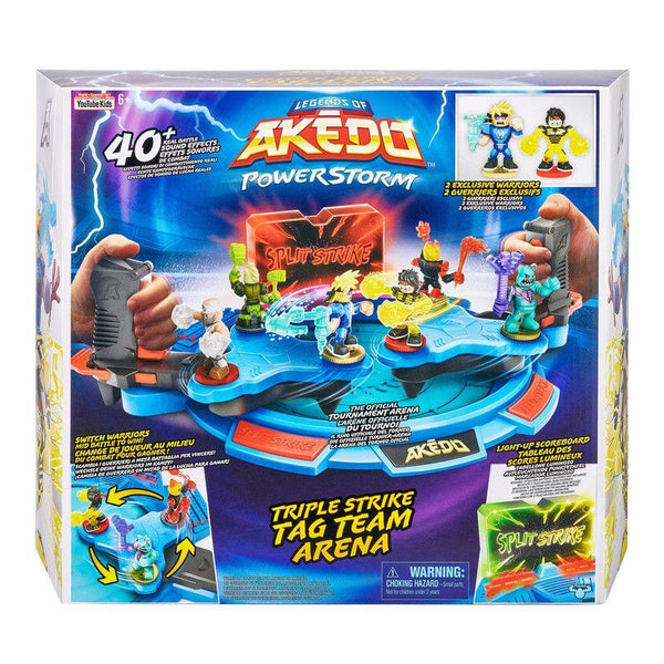 Akedo Powerstorm Triple Strike Tag Team Arena with 40+ Battle Sound Effects - Zrafh.com - Your Destination for Baby & Mother Needs in Saudi Arabia