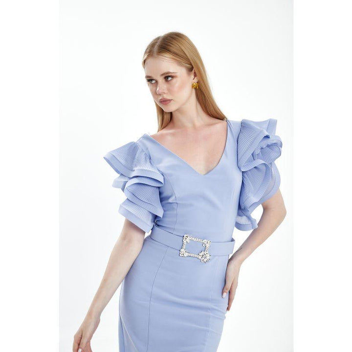 Londonella Women's Midi Summer Dress With Fashionable Sleeves - Lon100316 - Zrafh.com - Your Destination for Baby & Mother Needs in Saudi Arabia