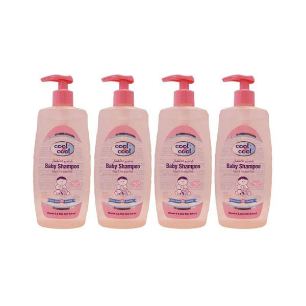 Cool & Cool Baby Shampoo Pack of 4 - 500 ml - Zrafh.com - Your Destination for Baby & Mother Needs in Saudi Arabia