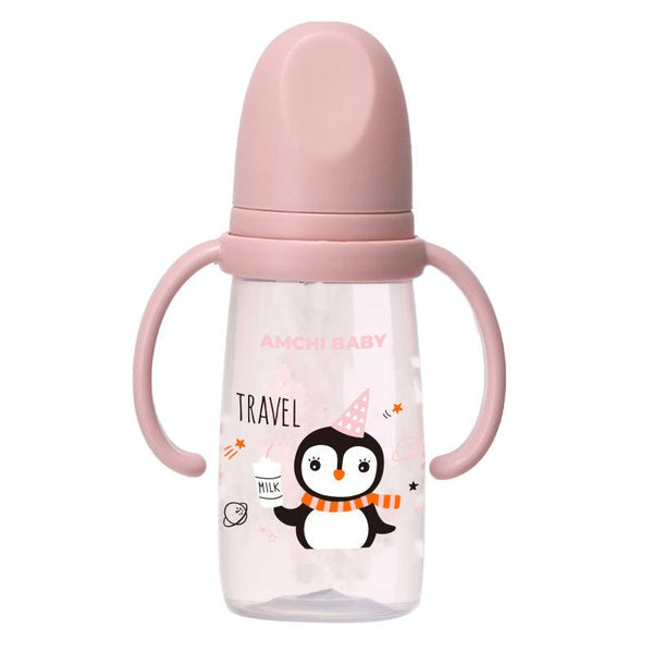Amchi Baby Feeding Bottle with Handle-200ml - 0-1 Years - Zrafh.com - Your Destination for Baby & Mother Needs in Saudi Arabia