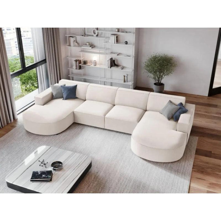 Modern Boucle U-Shape Sofa - 360x166x85x85 cm - By Alhome - Zrafh.com - Your Destination for Baby & Mother Needs in Saudi Arabia