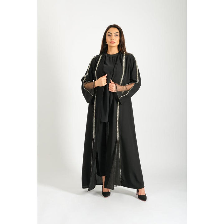 Londonella Women's Long Sleeves Abaya With Waist Belt - Black - 100244 - Zrafh.com - Your Destination for Baby & Mother Needs in Saudi Arabia