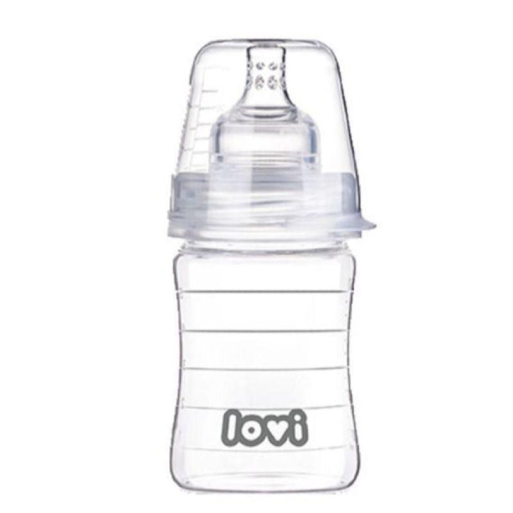 Lovi Self-Sterilizing Glass Feeding Bottle With Dynamic Nipple 150ml - ZRAFH