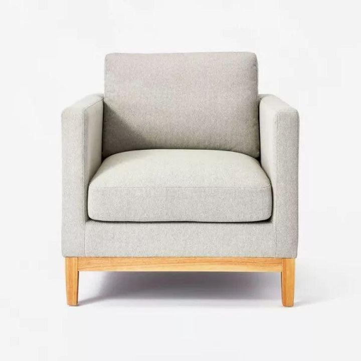 Modern Versatile Grey Linen Arm Chair - 80x85x85 cm - By Alhome - Zrafh.com - Your Destination for Baby & Mother Needs in Saudi Arabia