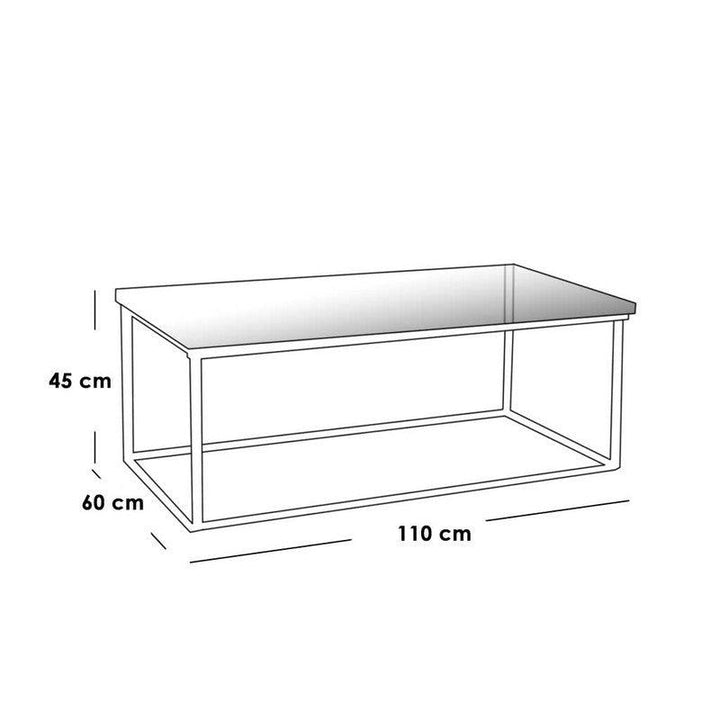 Coffee Table 110x60x45 cm - White & Black By Alhome - Zrafh.com - Your Destination for Baby & Mother Needs in Saudi Arabia